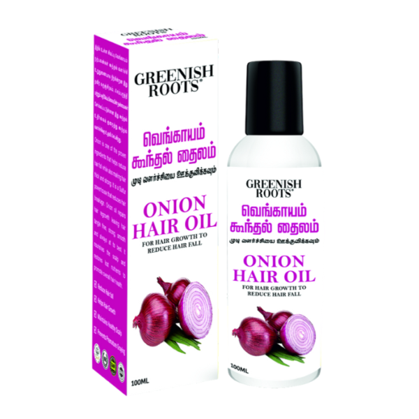 Greenish Roots Onion Hair - Hair growth oil -100ml oil